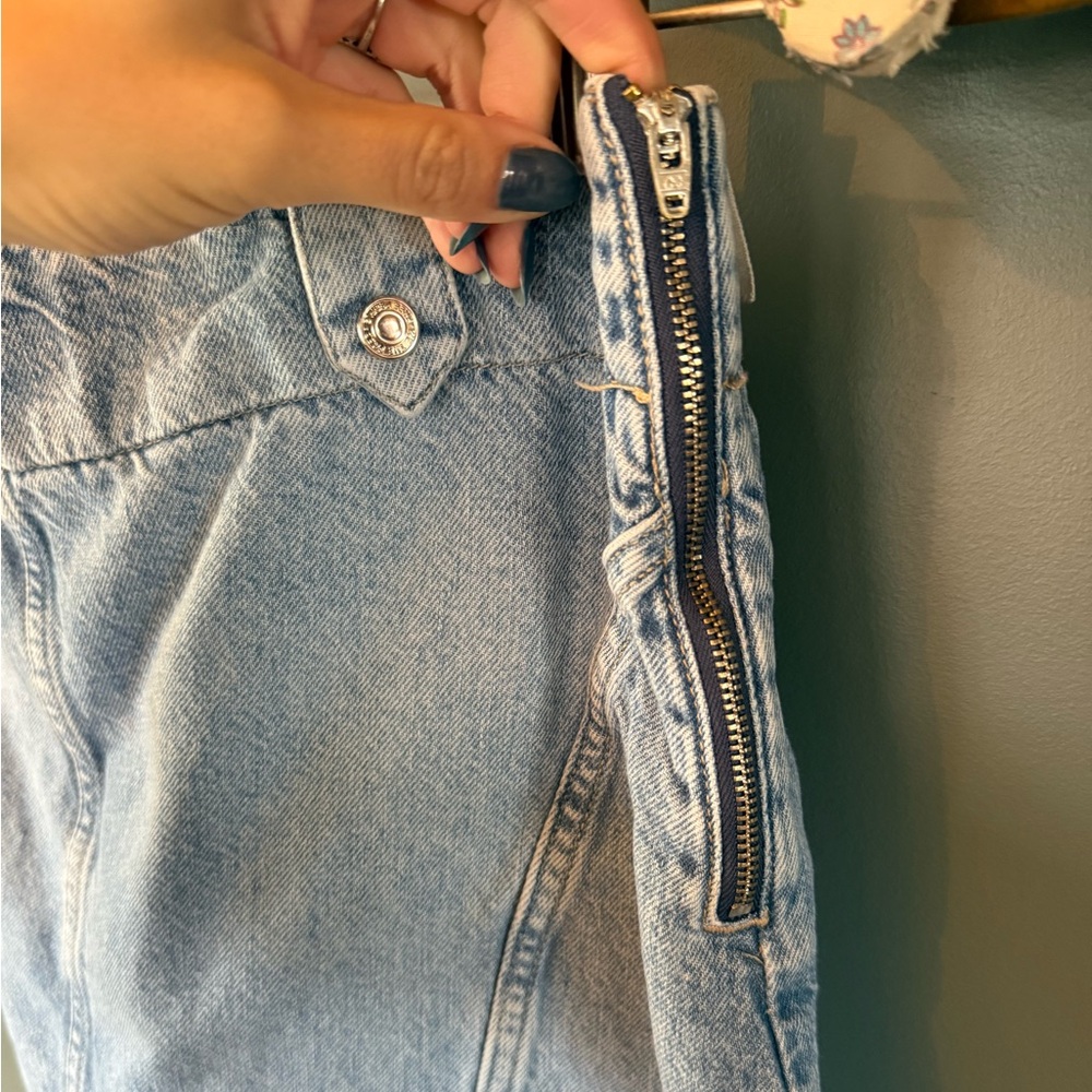 FREE PEOPLE We The Free Runaway Denim mini Skirt sz 32 - Picture 8 of 9
